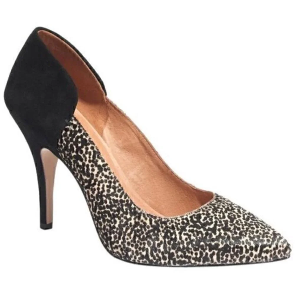 Madewell Two-Tone Leopard Speckle Print Stiletto Heels Size 8